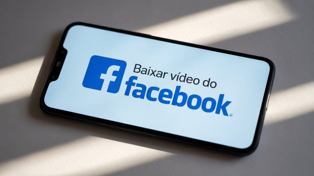 Como Baixar Vídeo Do Facebook: Guia Completo Em 3 Passos 2 Tela do celular mostrando o texto baixar vídeo do Facebook claramente destacado